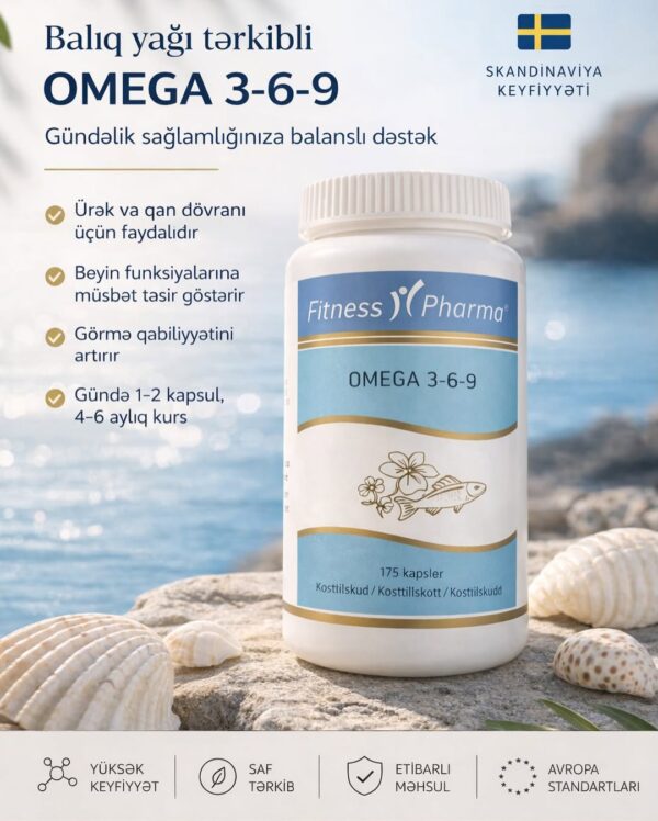Omega 3-6-9 Balıq yağı (Omega 3-6-9) – 175 Kapsul